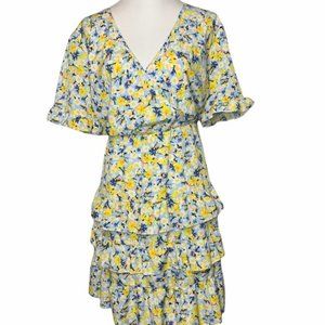 Bloom Chic Blue & Yellow Floral Dress, 4X